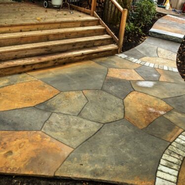Blue/Brown Flagstone 2″ Thickness