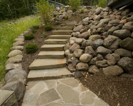 New York Bluestone Full Color Random Natural Cleft Steps